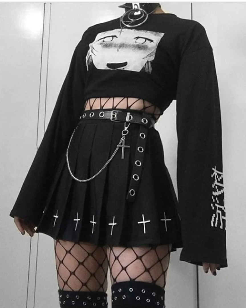Edgy Anime Grungecore Aesthetic Outfit