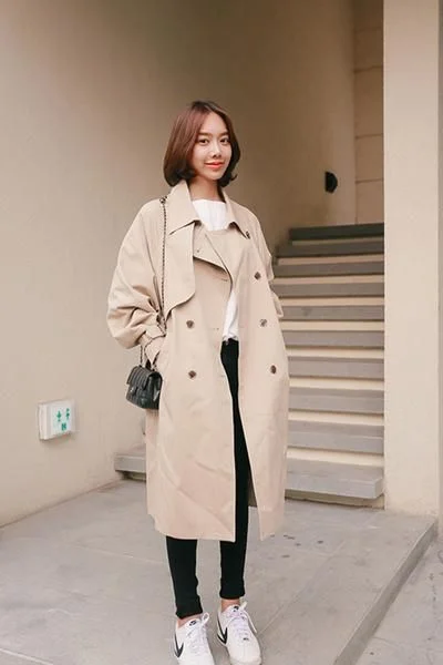 Chic City Stroll in a Trench