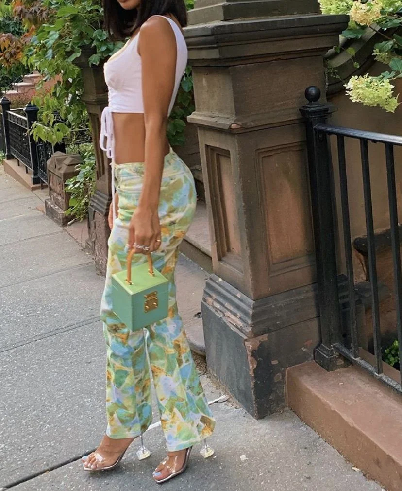 Miami Heat: Printed Pants & Crop Top Combo