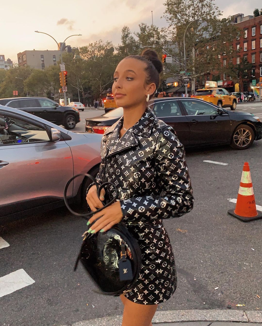 Emma Chamberlain's Monogram Moto Jacket Moment