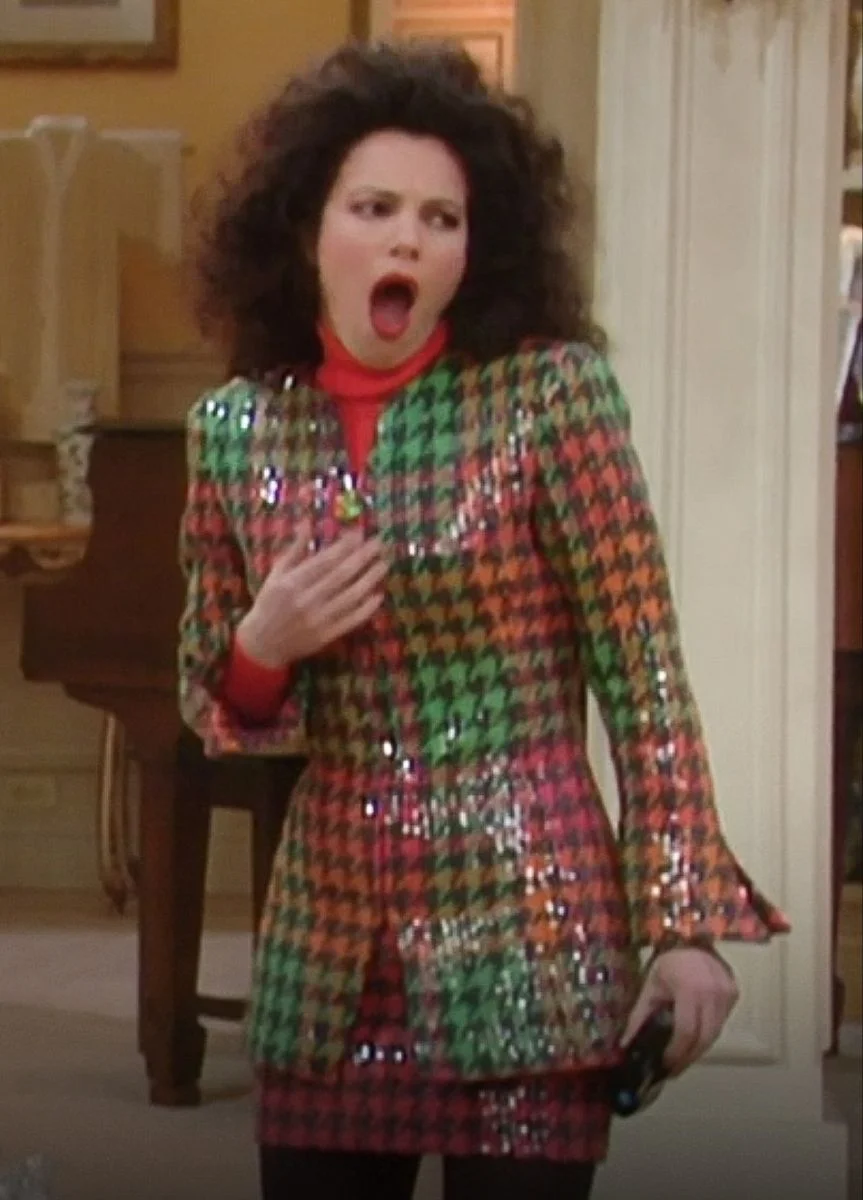 Fran Fine Flash: Sequined Houndstooth Set