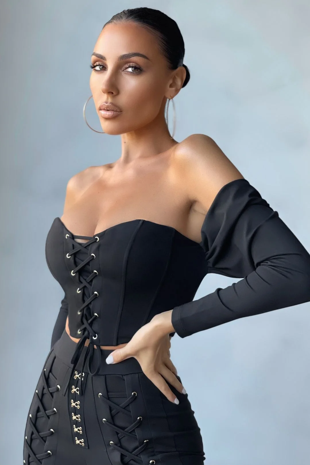 Lace-Up Corset Top & Coordinating Bottoms