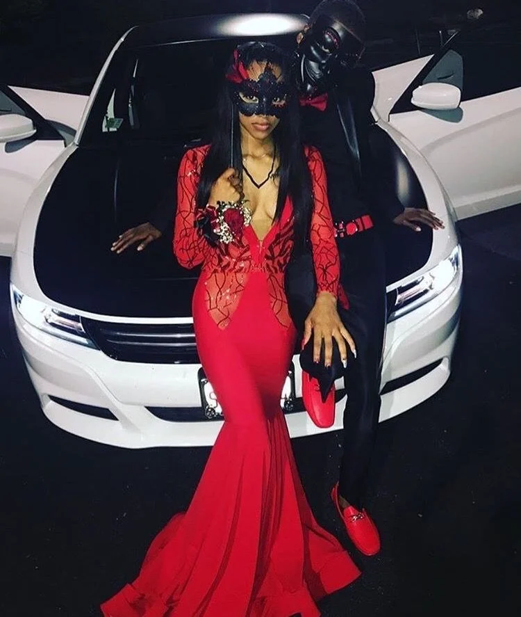 Red Hot Masquerade Gala Look
