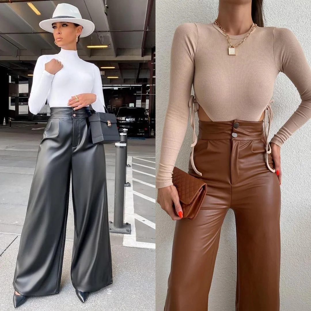 Chic Faux Leather Glam for Winter