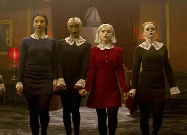 Sabrina Spellman`s Dark Academia Witchy Mini Dress