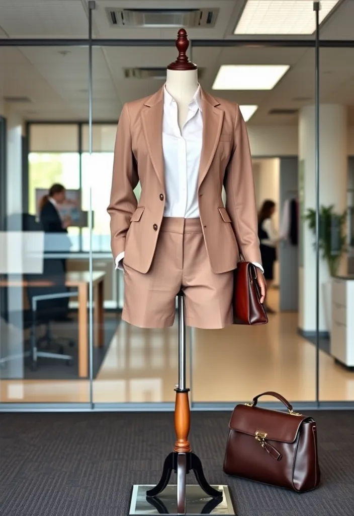 Chic Spring Office Attire ft. Tailored Short Suit