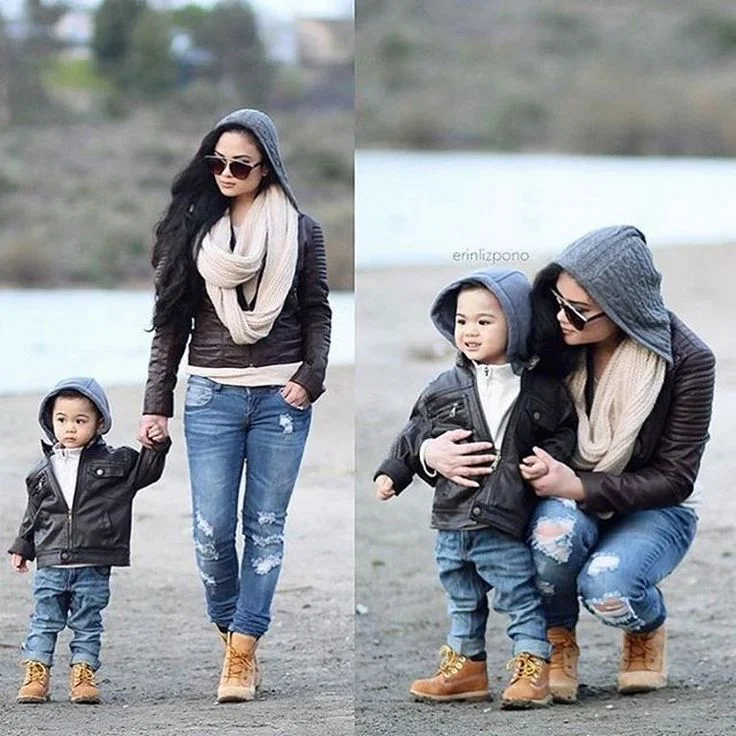 Mom & Son Street Style: Biker Chic Duo
