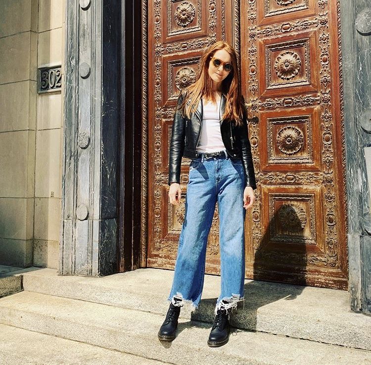 Edgy Grunge-Glam: Doc Martens & Distressed Denim