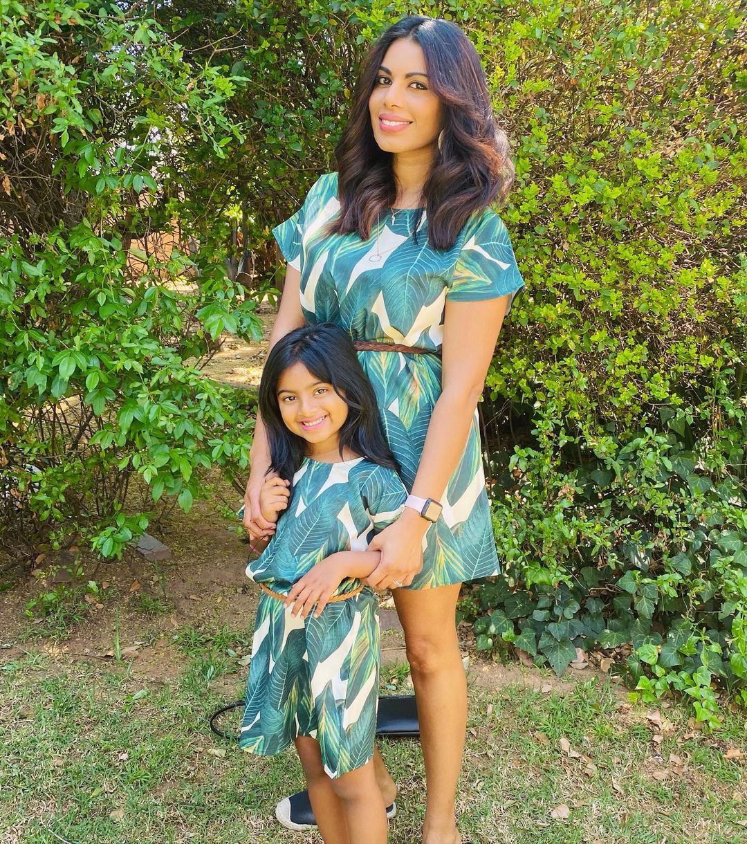 Tropical Vibes: Matching Mom & Daughter Leaf Print Dresses