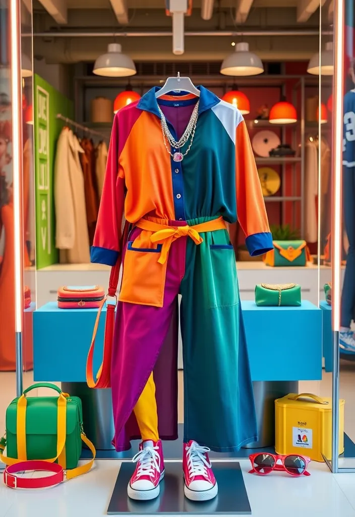 Vibrant Color Block Jumpsuit Style