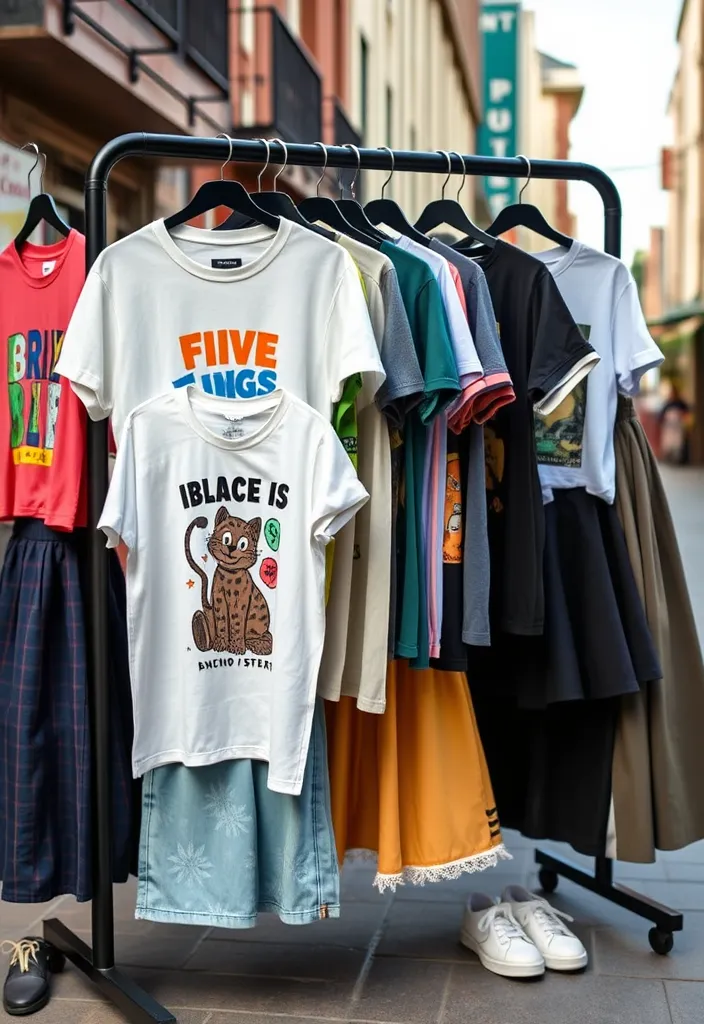 Spring Fling: Effortless Graphic Tee & Skirt Combos