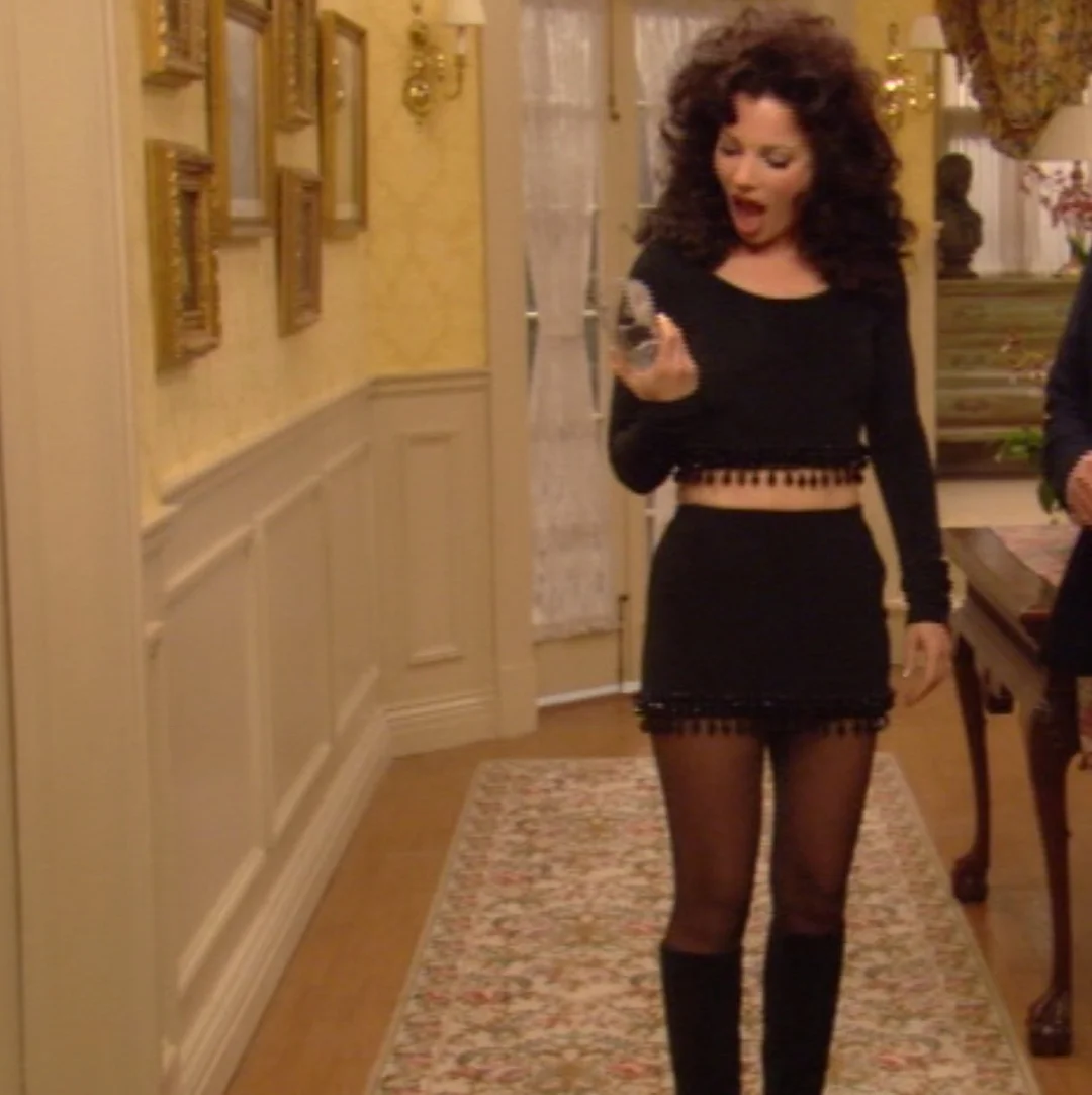 Fran Fine's Iconic Black Fringe Co-ord